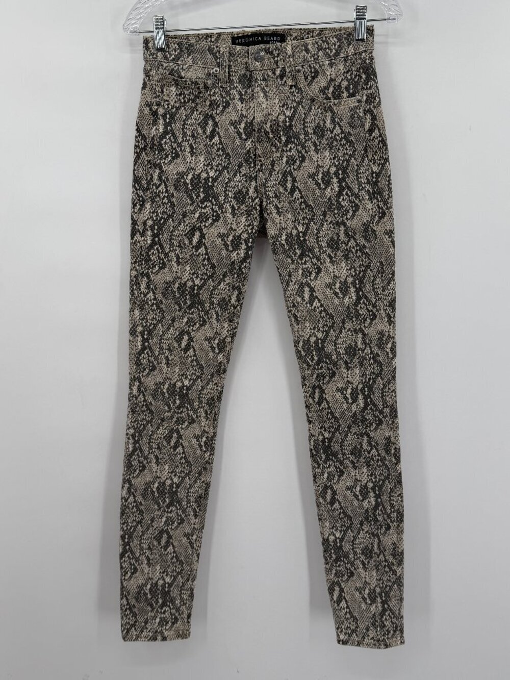 Veronica Beard Kate High Rise Snake Print Skinny Jeans Designer Size 26